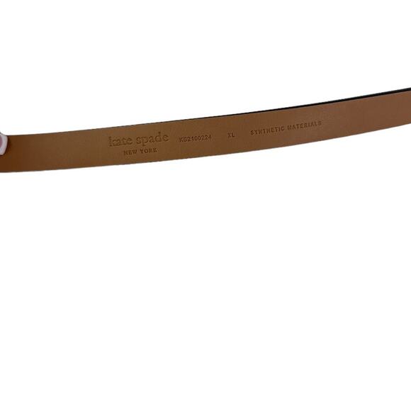 Kate Spade bow belt with gold Tone Spade XL Cream / Pale Polished Gold main image 5